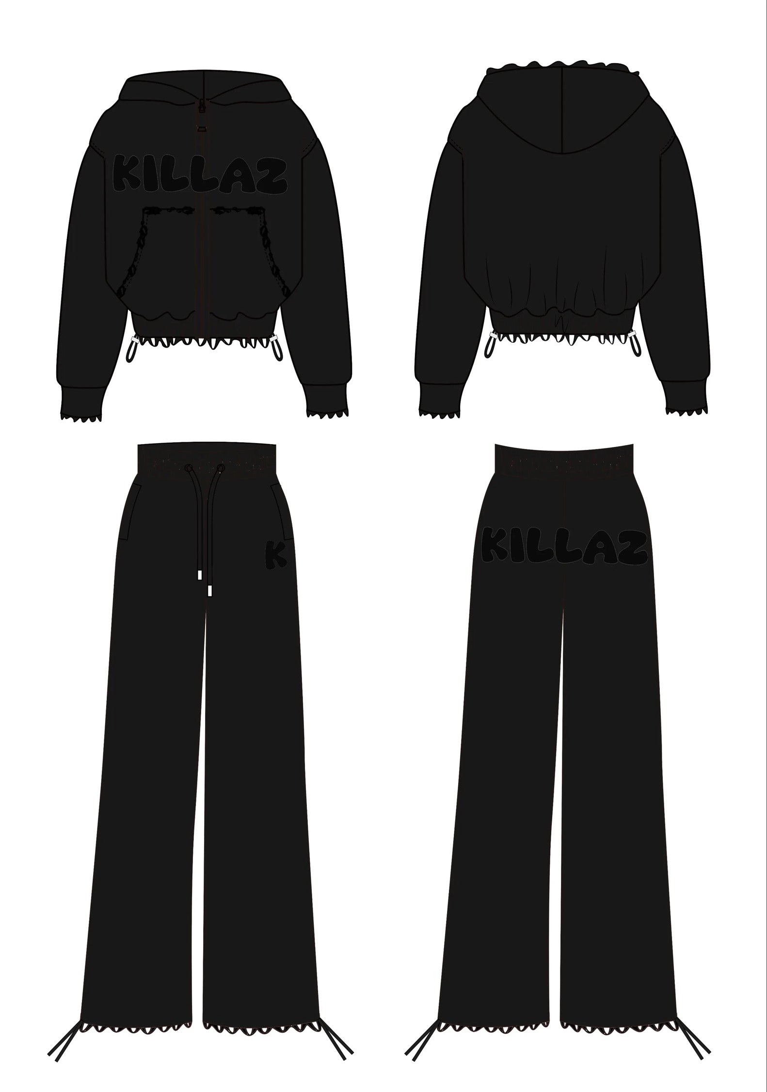 BLACK KILLAZ WOMEN SET